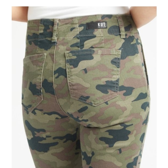 Kut From the kloth Reese ankle straight Leg camo size 6 - Picture 4 of 4